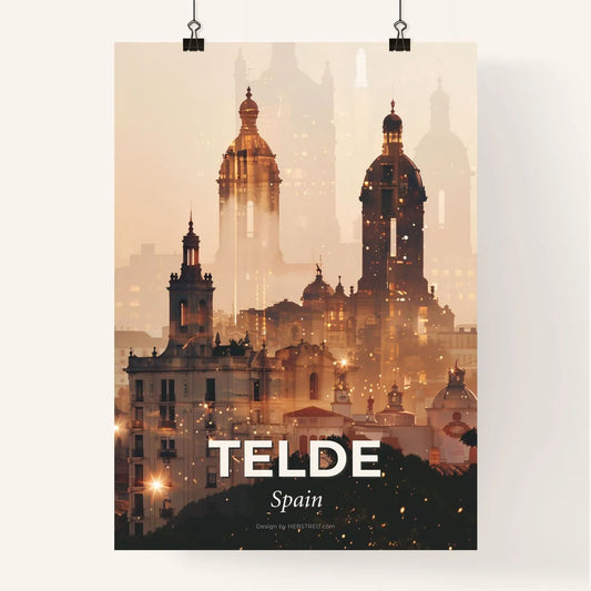 Telde City Skyline Poster Art Composite Poster