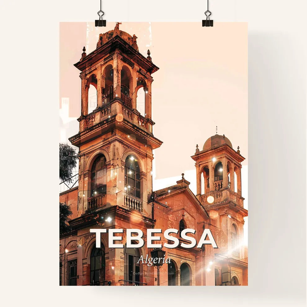 Tebessa Skyline Dreamy Art Poster Poster