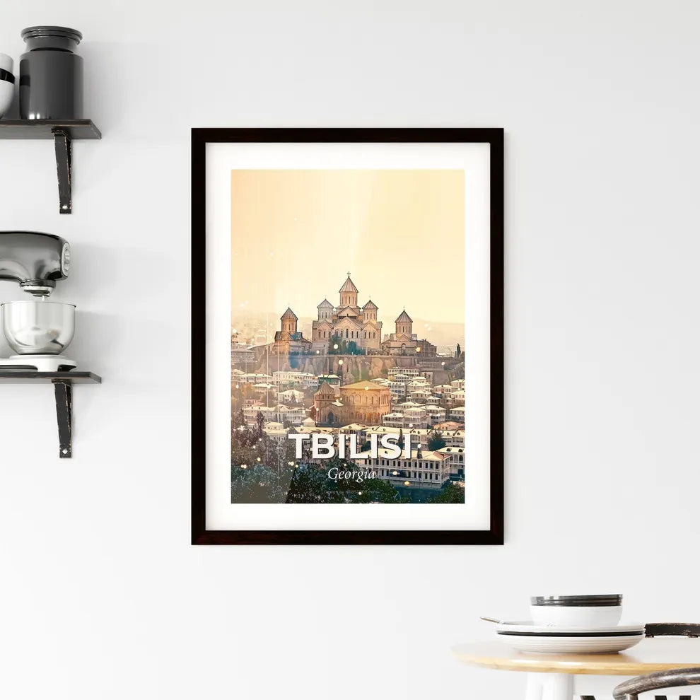 Tbilisi Skyline Composite Art: Local Icons and Spar Framed Print