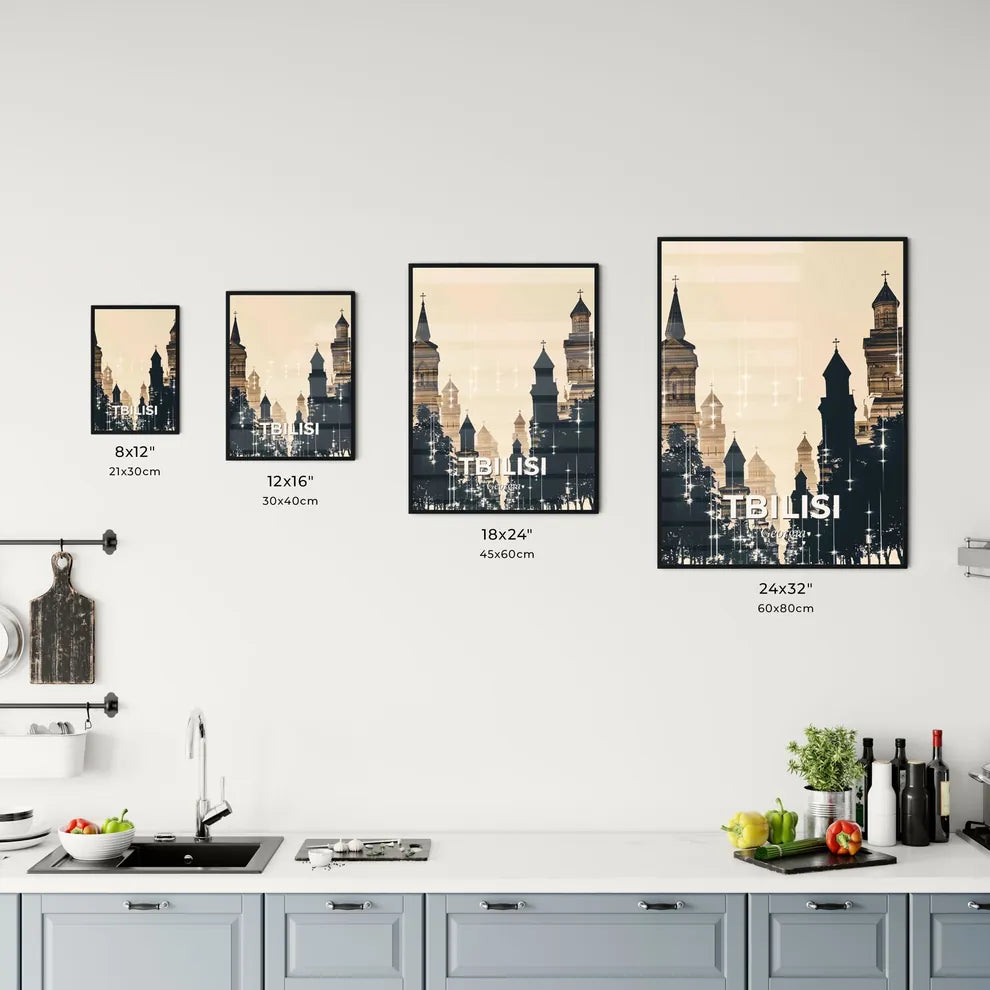 Tbilisi Skyline Silhouette Art Composite Office Art