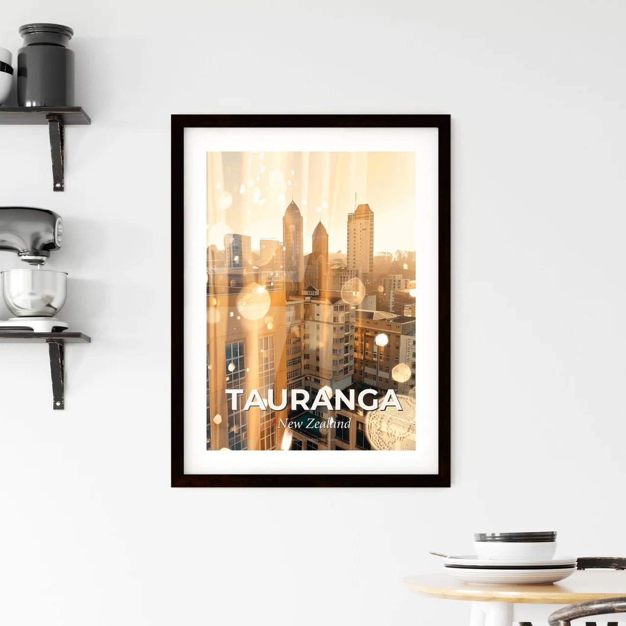 Tauranga: Captivating City Skyline Double Exposure Framed Print