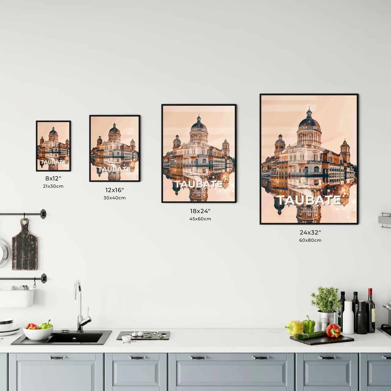Taubate City Skyline Brazil Poster Design Office Art