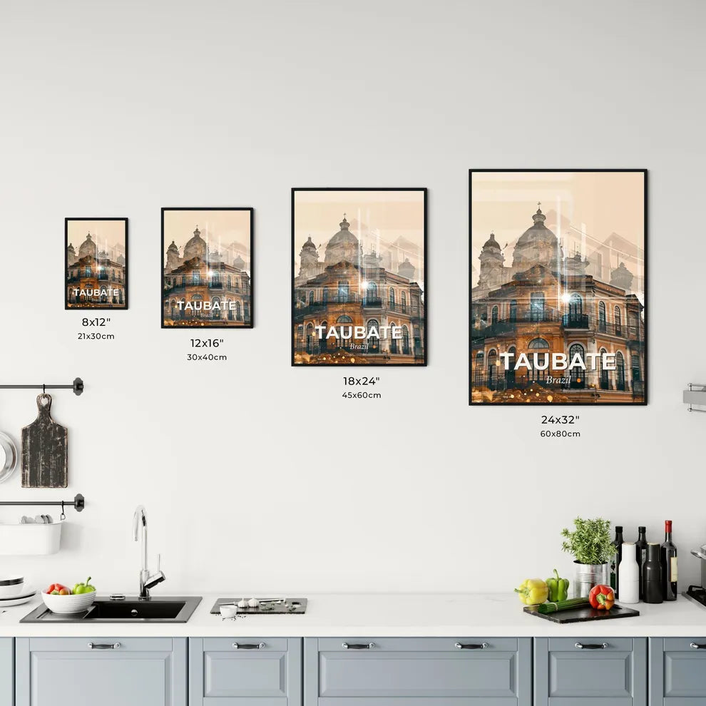 Taubate Cityscape Composite Art Majestic Skyline Print Office Art