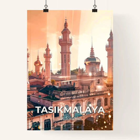 Tasikmalaya Indonesia Double Exposure Skyline Poster