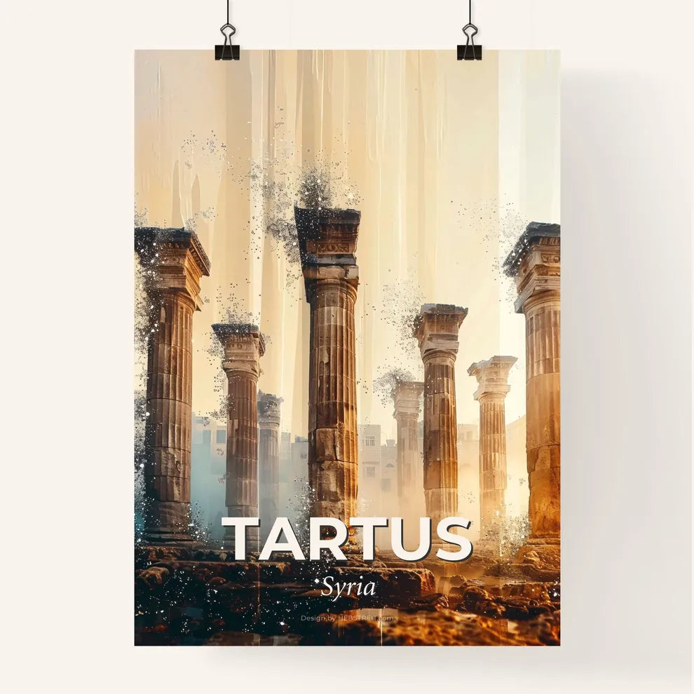 Tartus Skyline Minimalist Poster Beige Poster