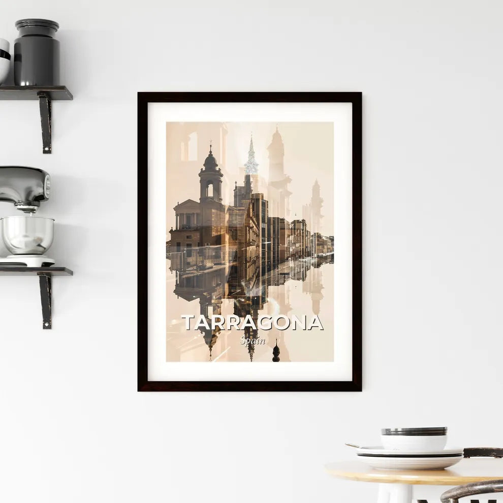 Tarragona Skyline Iconic Composite Art Framed Print