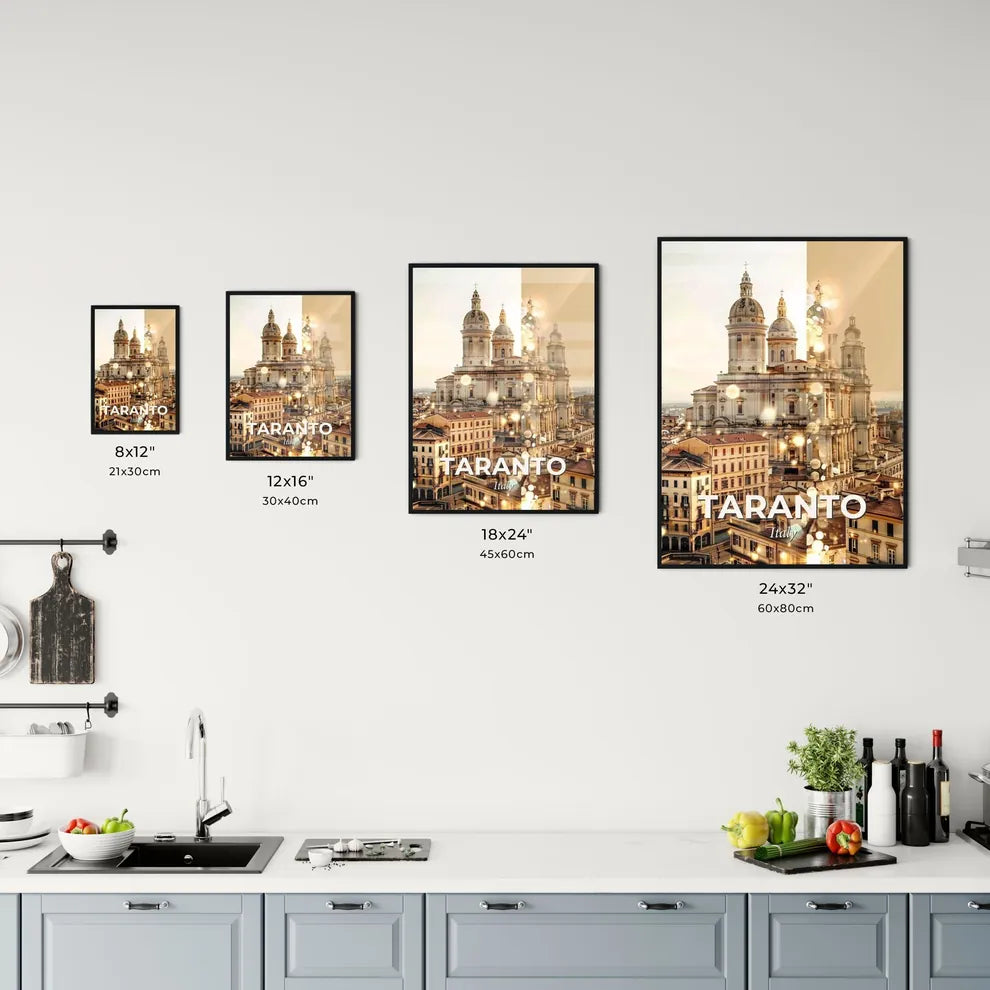 Taranto Cityscape Poster: Artful Composite of Local Landmarks Office Art