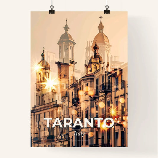 Taranto: Double Exposure City Skyline Poster Poster