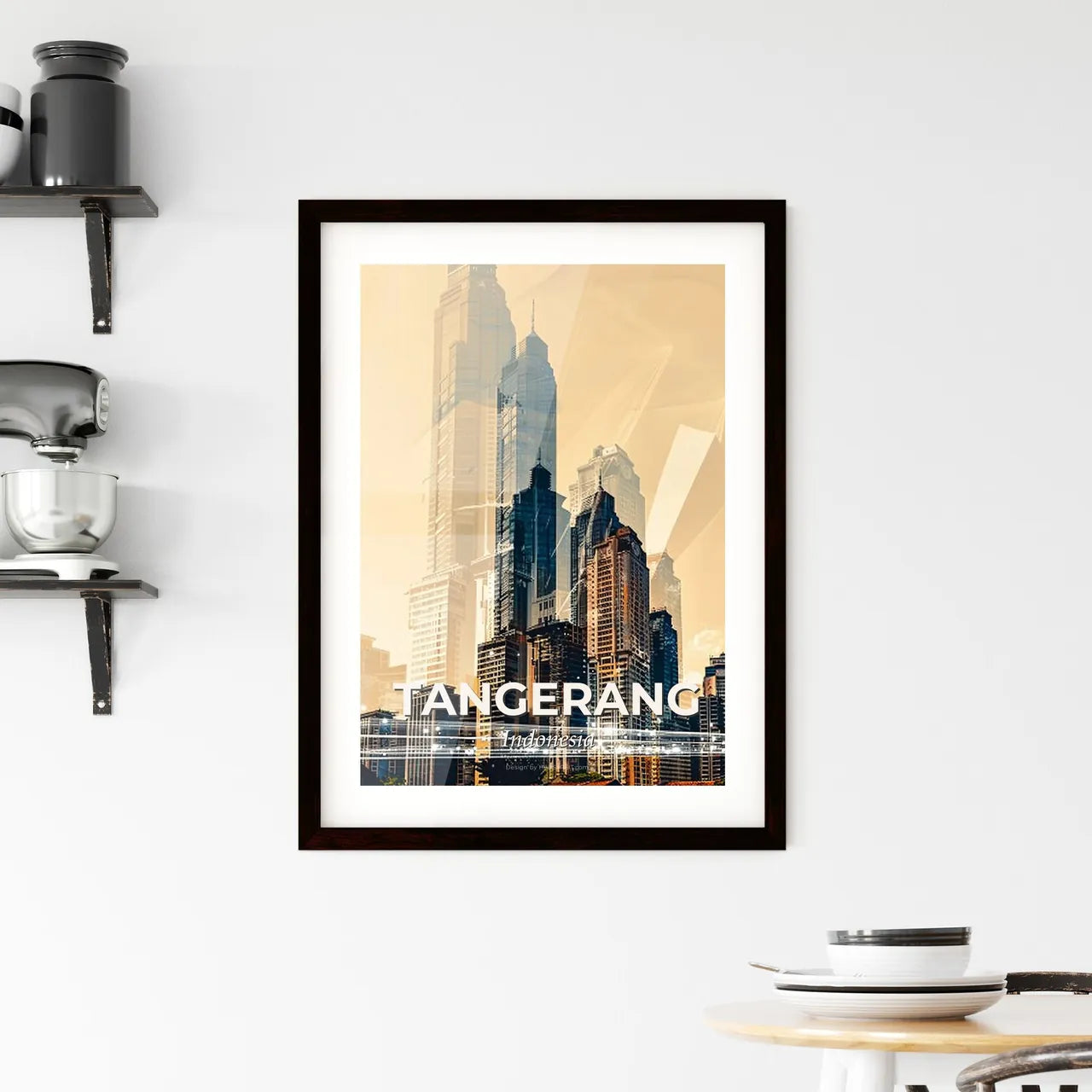 Tangerang: Modern City by Night Framed Print