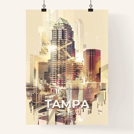 Tampa Cityscape Skyline Composite Art Poster Poster