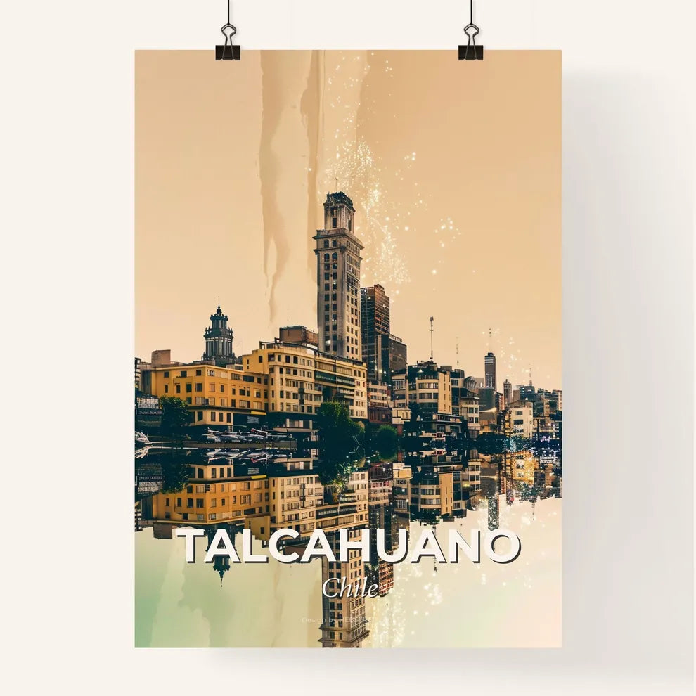 Talcahuano Skyline Art Poster Poster