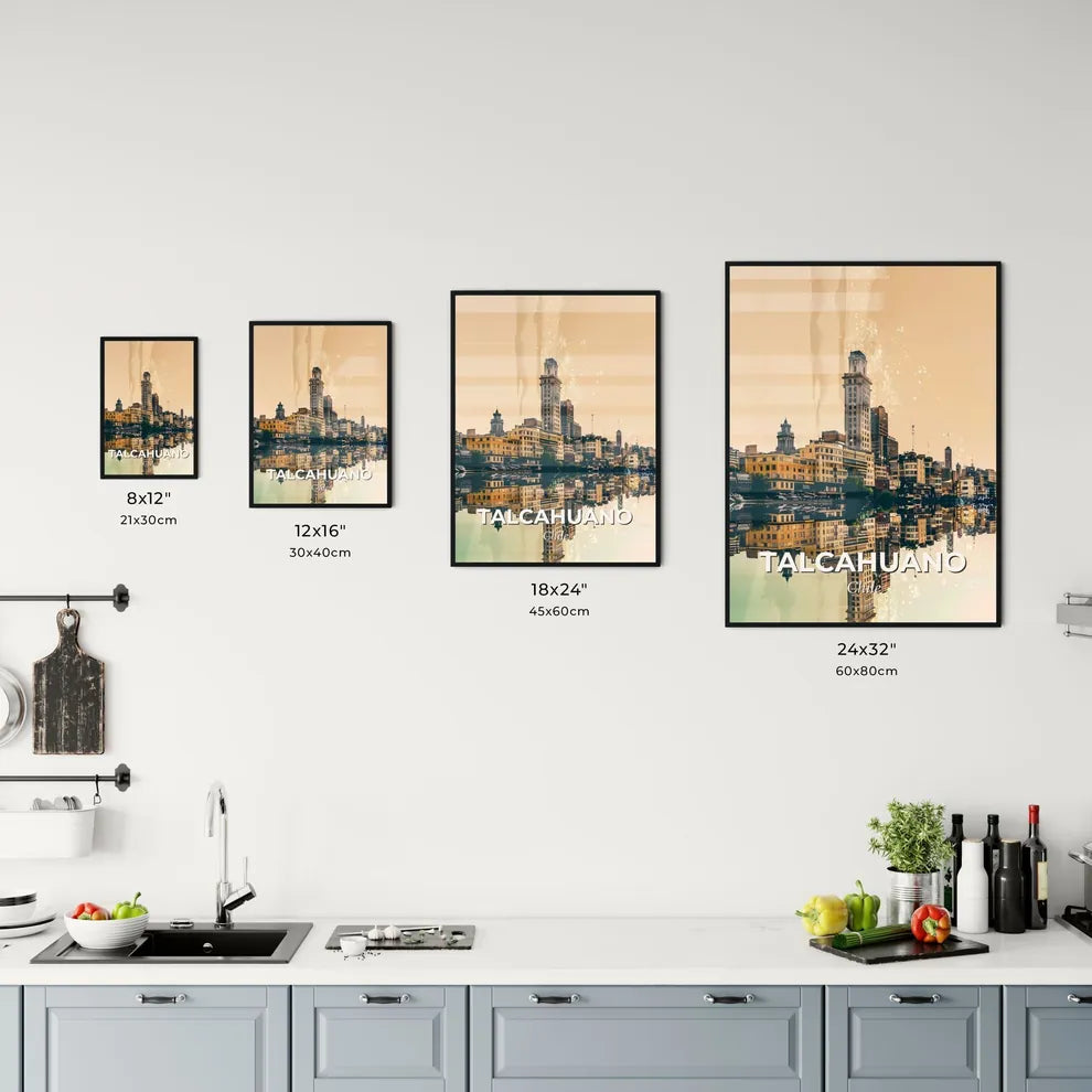 Talcahuano Skyline Art Poster Office Art