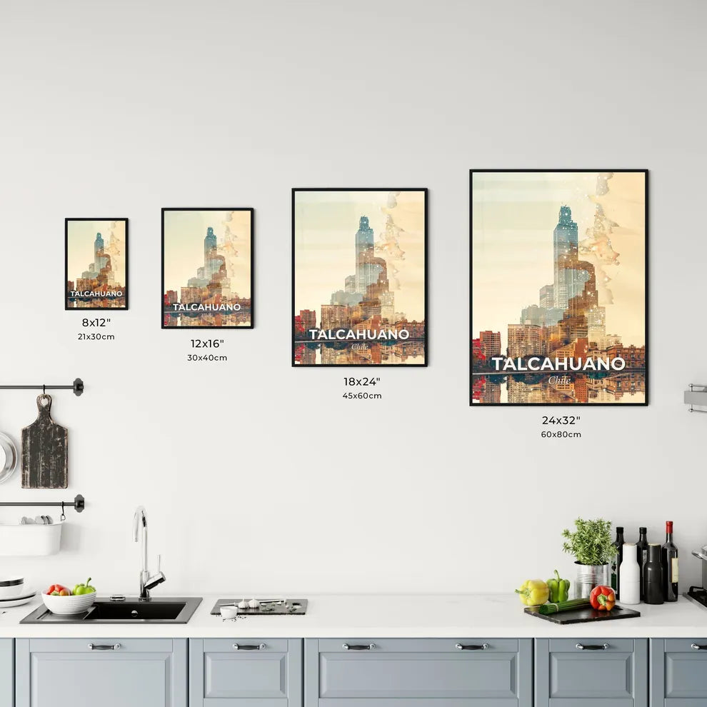 Talcahuano Chile Cityscape Skyline Icon Artwork Office Art