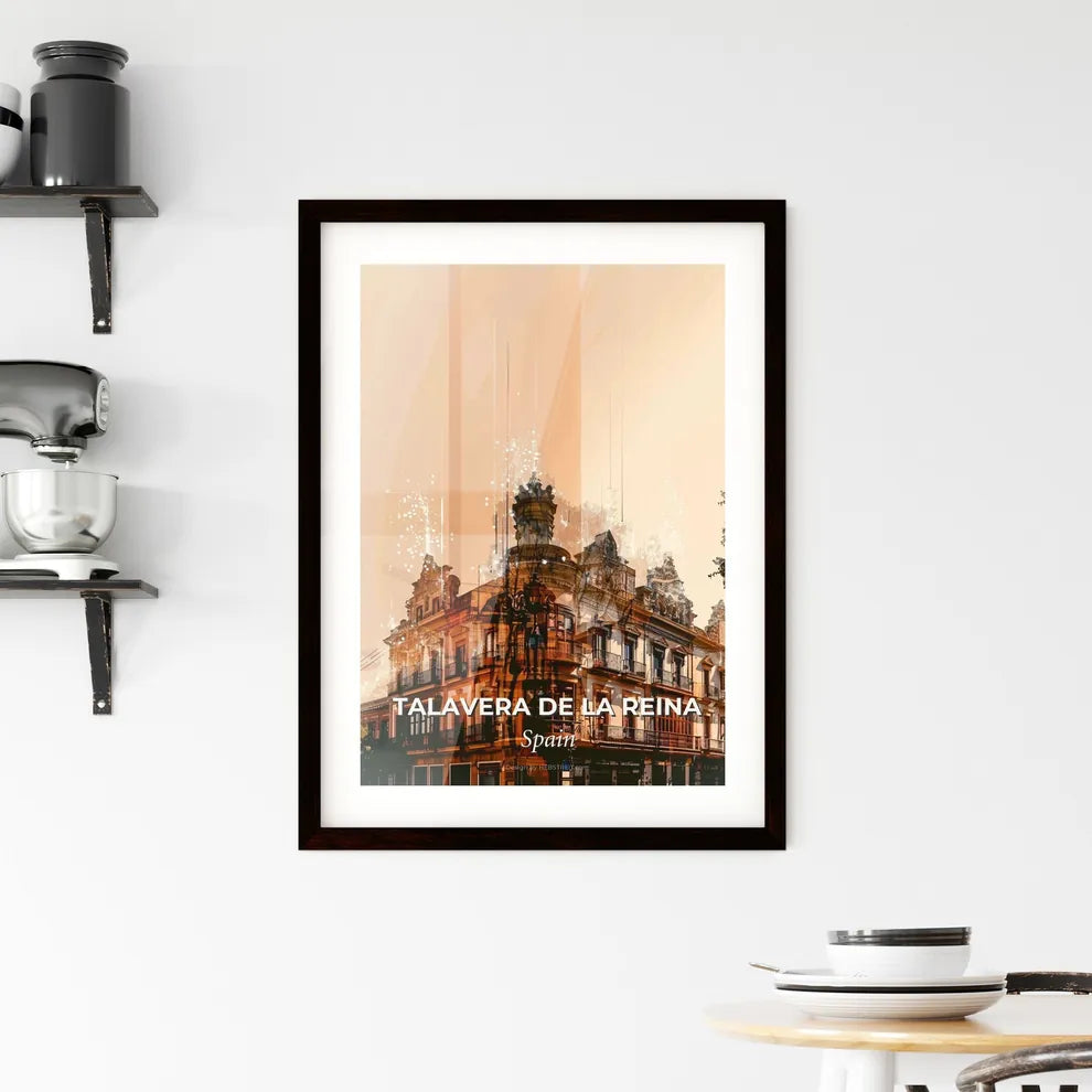 Talavera de la Reina City Skyline Poster Framed Print