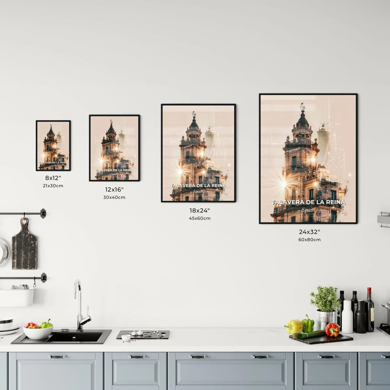 Talavera de la Reina Skyline Double Exposure Art Print Office Art