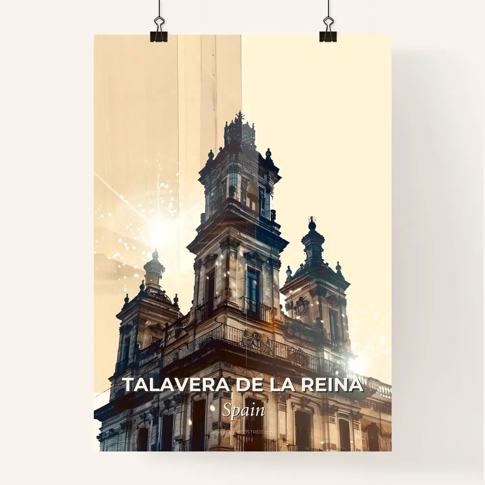 Talavera Panorama Double Exposure Skyline Art Poster Poster