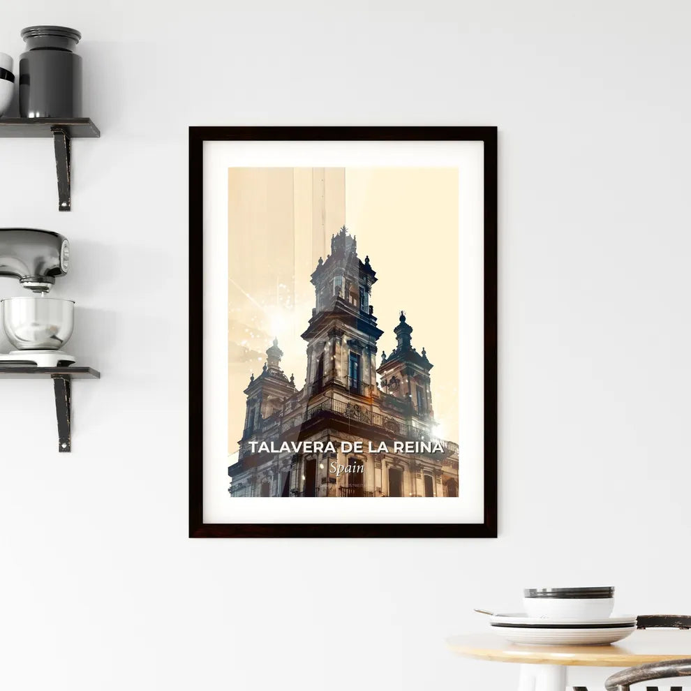 Talavera Panorama Double Exposure Skyline Art Poster Framed Print