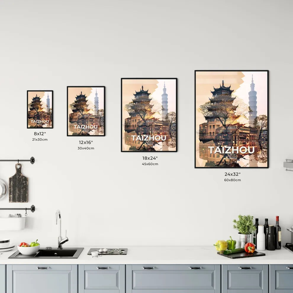 Taizhou China Skyline Modern Composite Art Office Art
