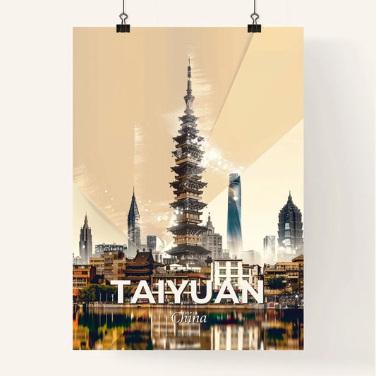 Taiyuan's Enchanting Cityscape, Illuminated At Night Poster