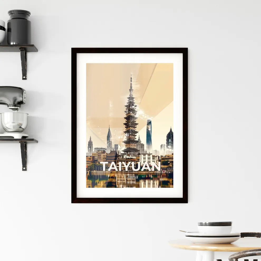 Taiyuan's Enchanting Cityscape, Illuminated At Night Framed Print