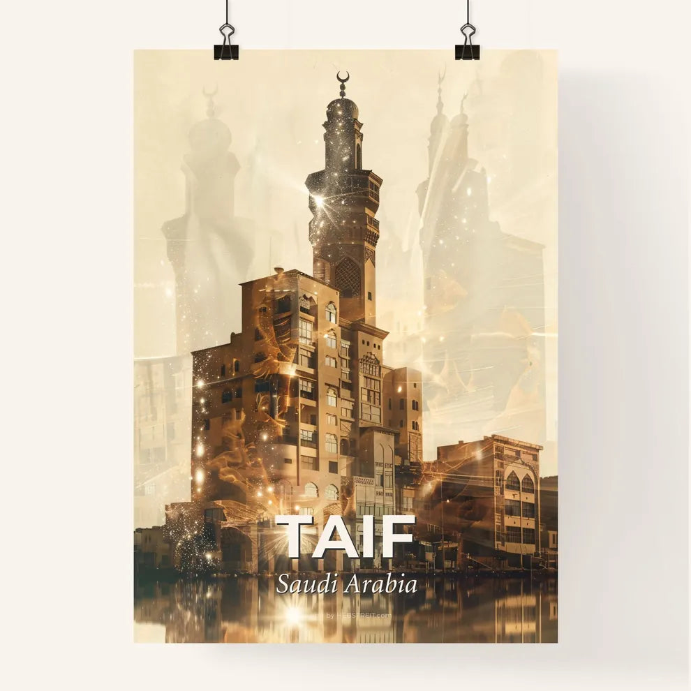 Taif Cityscape Art: Echoes of Desert Glamour Poster