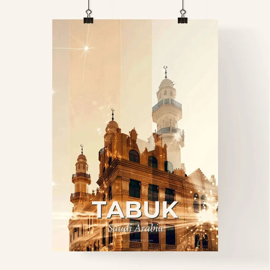 Tabuk City Skyline Architecture Art Deco Poster Poster