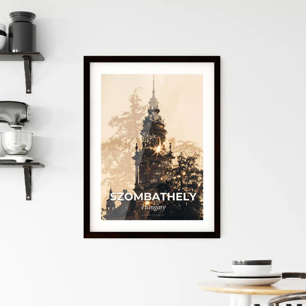 Szombathely Panorama Sunset Cityscape Poster Framed Print