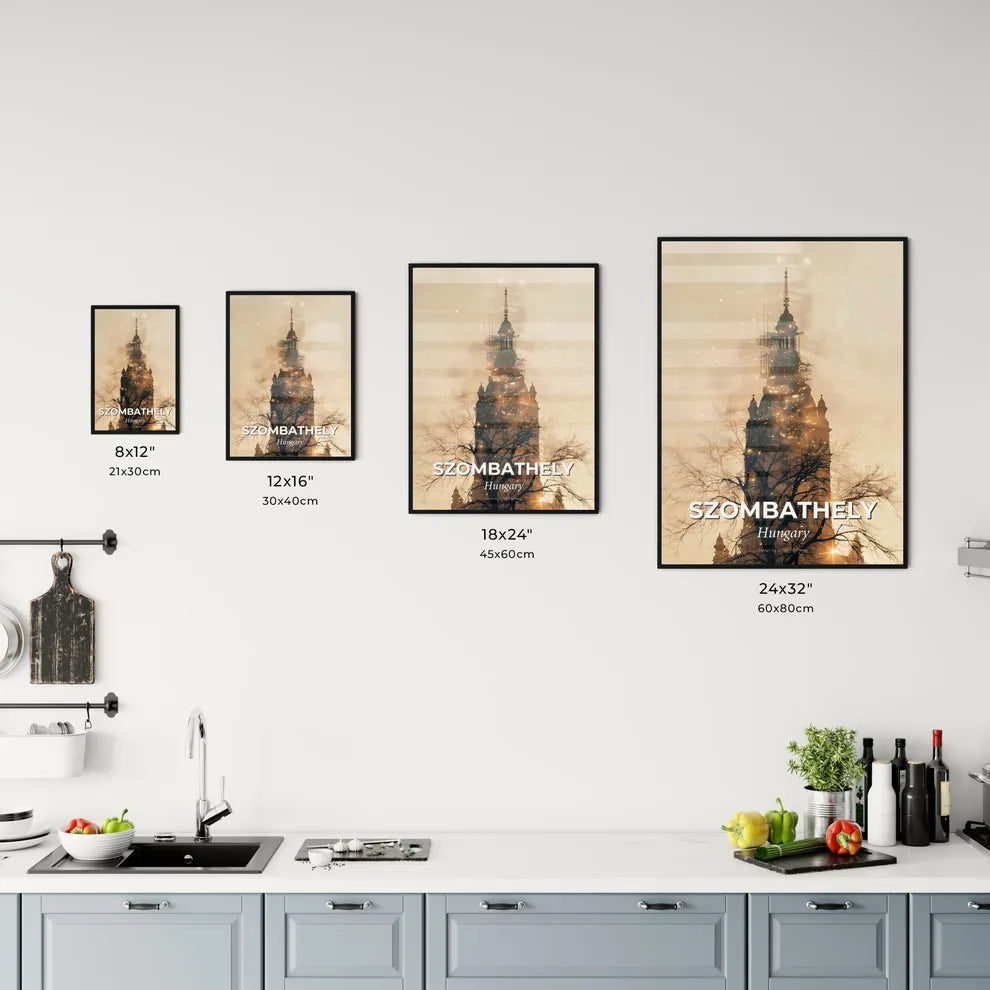 Szombathely Icon Double Exposure Art Poster Office Art