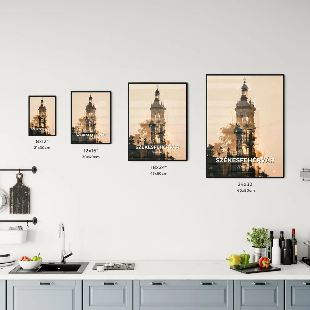 Szekesfehervar Skyline: Double Exposure City Art Office Art