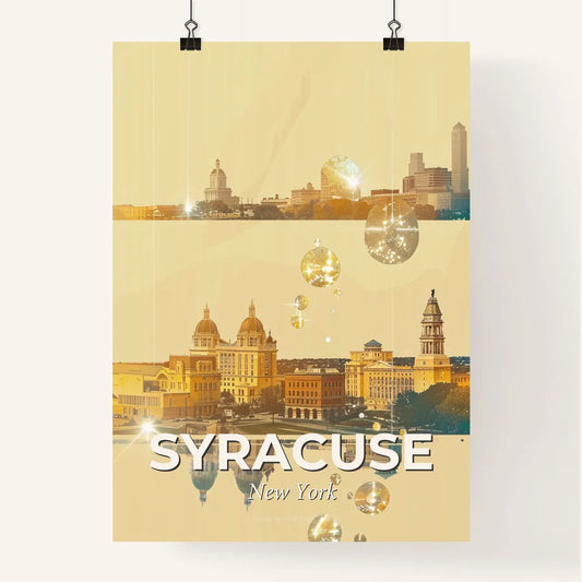 Syracuse Skyline Double Exposure Cityscape Poster