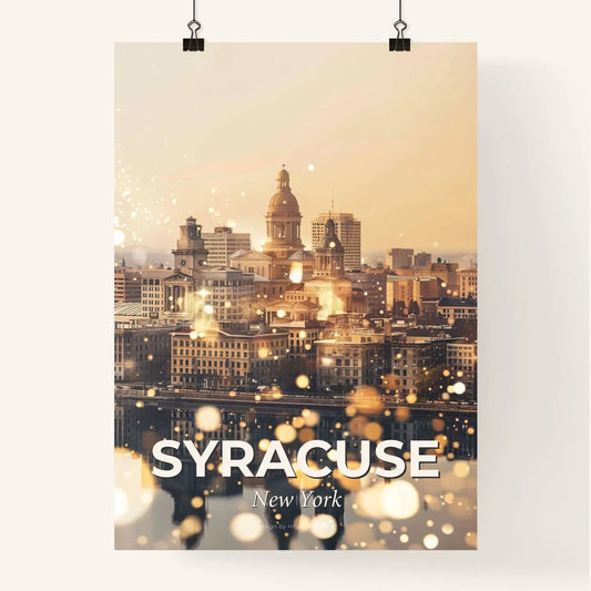 Syracuse Skyline Double Exposure Poster Art Poster