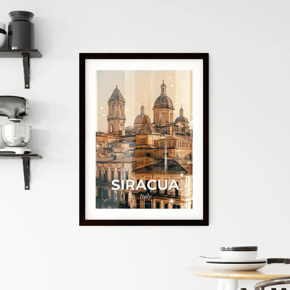Syracuse Skyline Composite Art Poster Framed Print