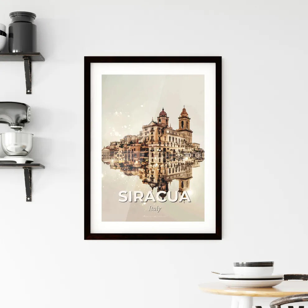 Syracuse Skyline Art: Double Exposure Composite Framed Print