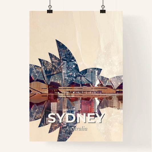 Sydney Skyline, Bright Double Exposure Art Poster Poster