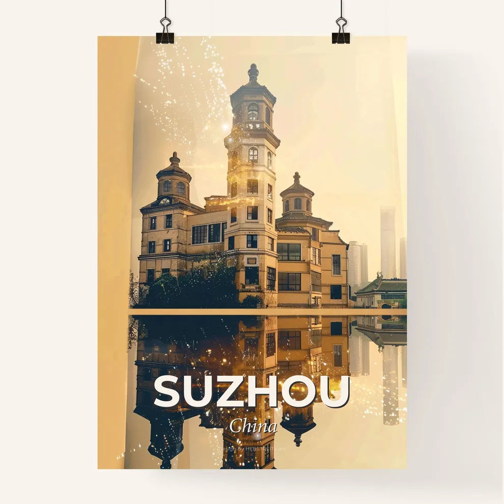 Suzhou Skyline Composite Art Poster with Local Charm Poster