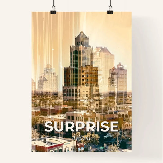Surprise: Captivating City Skyline in Double Exposure Poster
