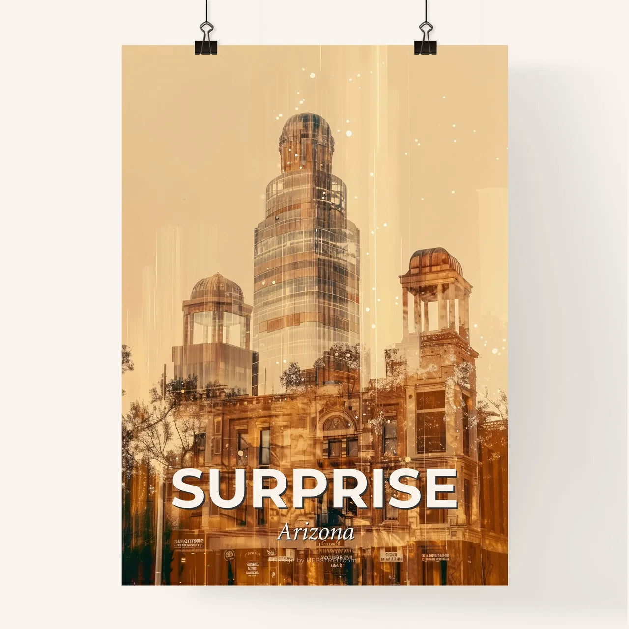 Surprise Arizona City Skyline Poster Art Poster