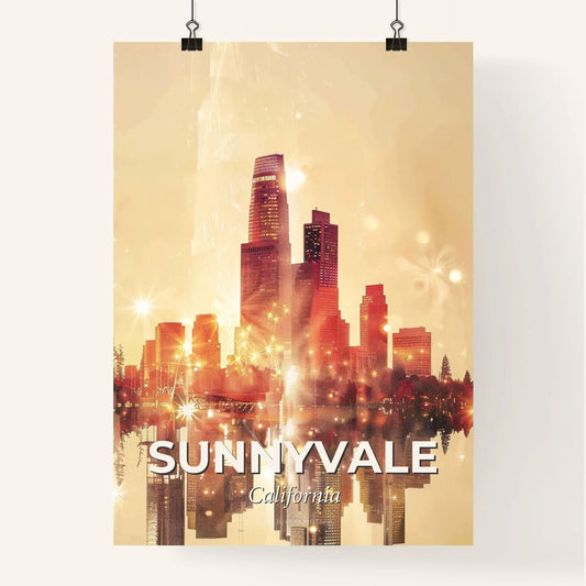 Sunnyvale Skyline Double Exposure City Art Poster
