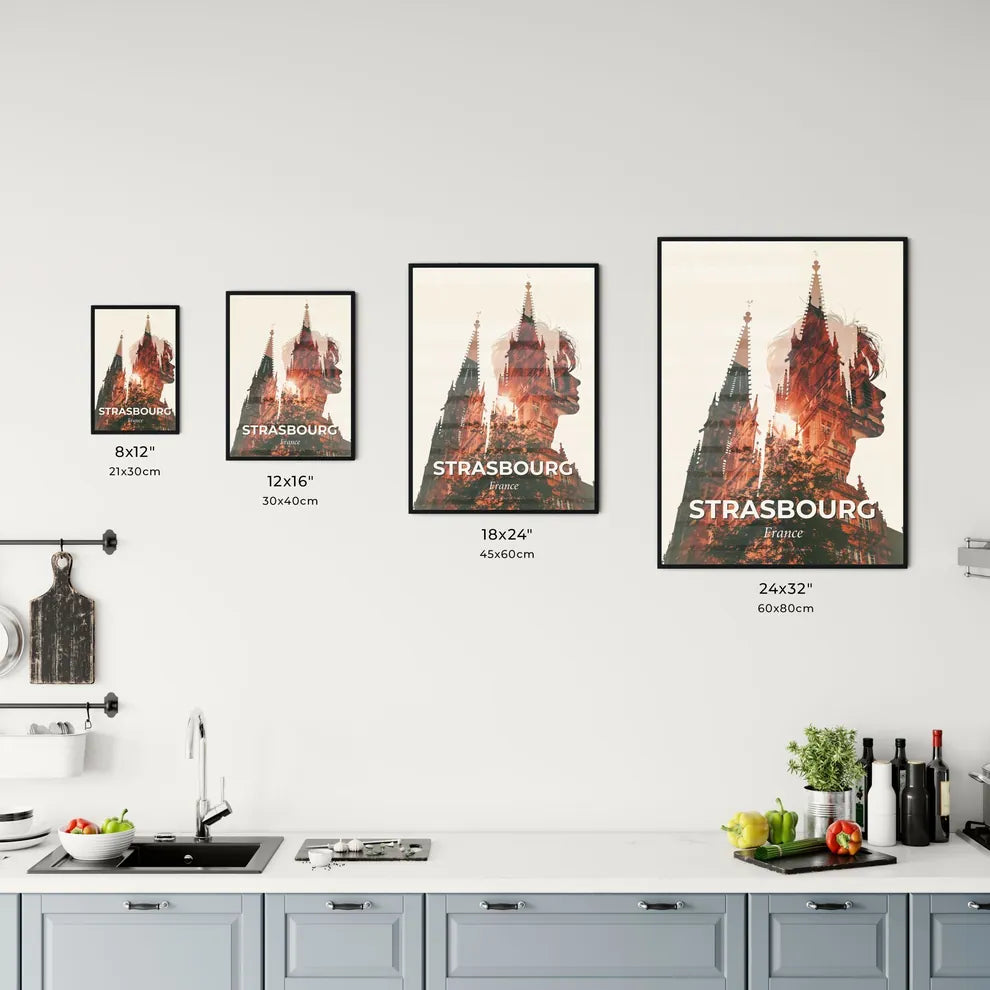Strasbourg City Skyline Poster ArtBeige Office Art