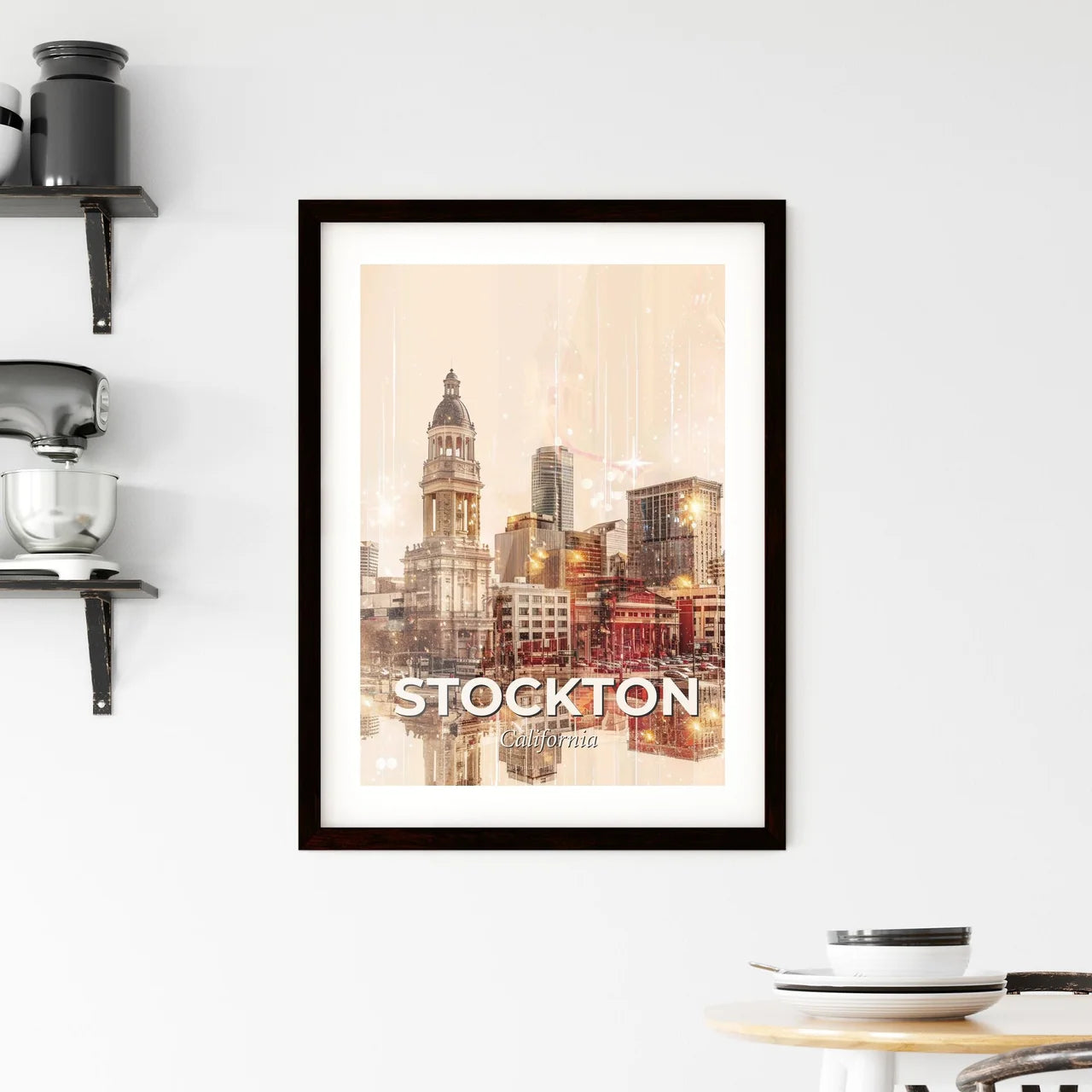 Stockton Skyline Framed Print