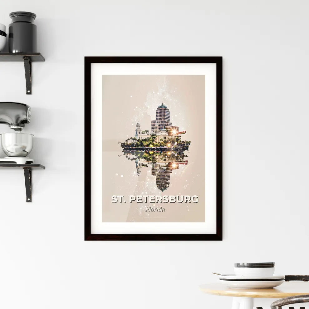 St. Petersburg Skyline Icon Composite Art Framed Print