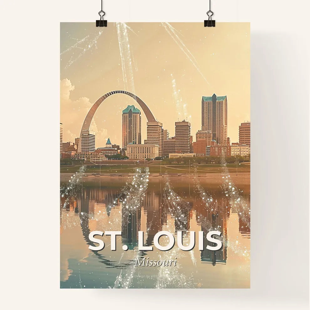 St. Louis Skyline Tapestry with Local Architecture Poster