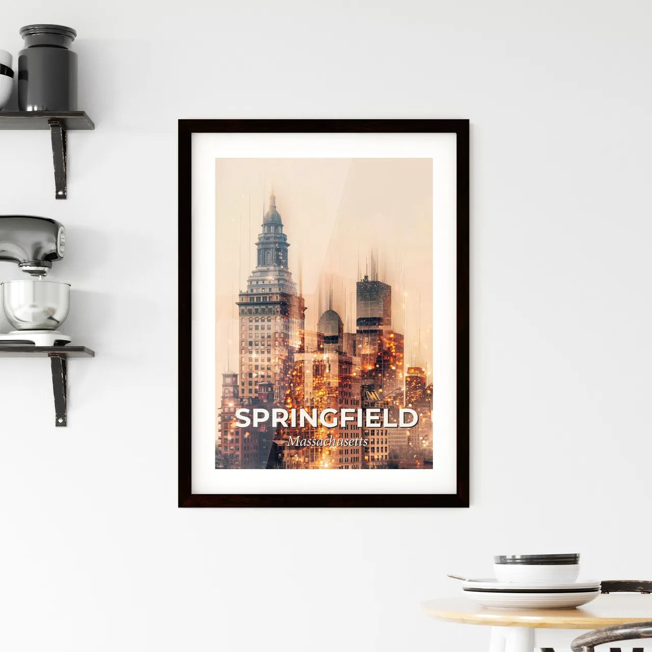 Springfield Symphony of City and Icons Framed Print