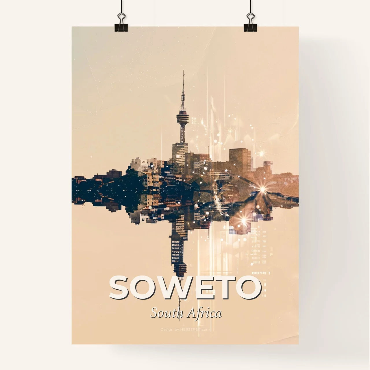 Soweto Skylines Illuminated by Brilliance Poster