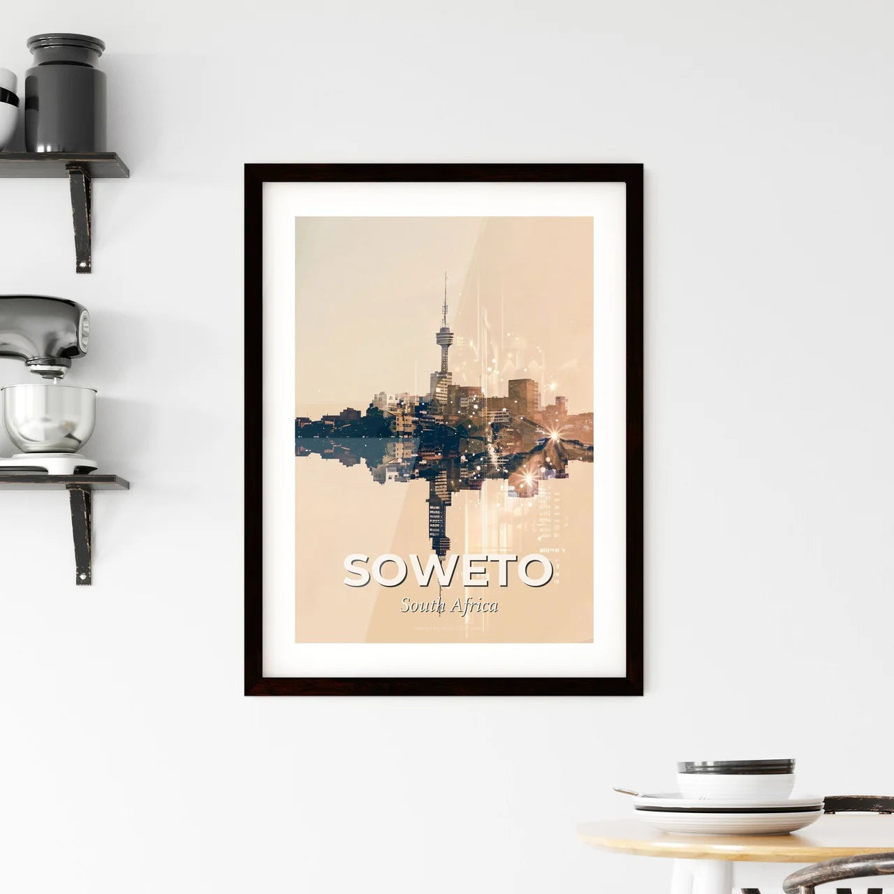 Soweto Skylines Illuminated by Brilliance Framed Print