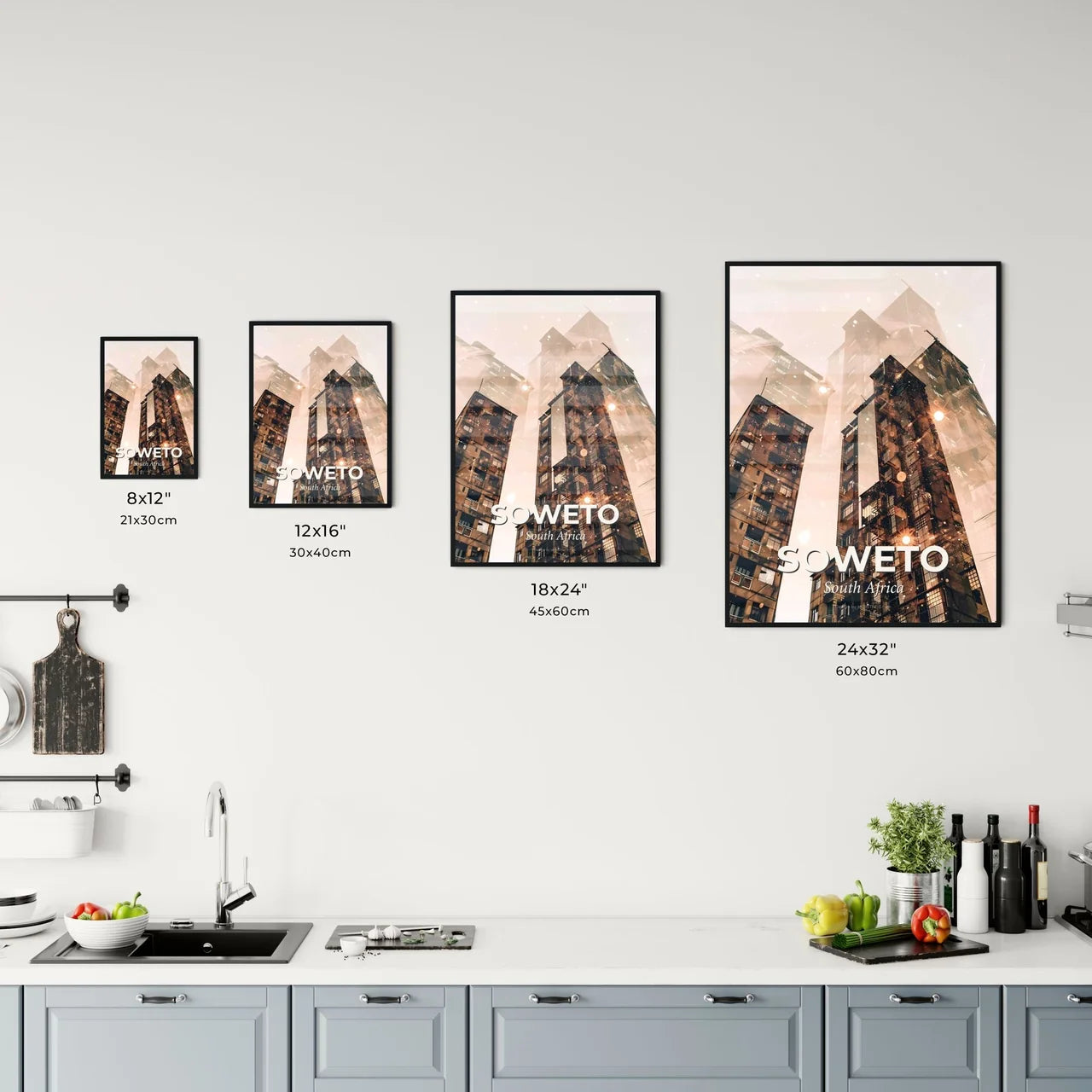 Soweto Skyline Double Exposure Cityscape Art Office Art