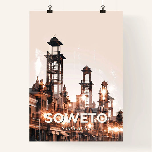 Soweto Skyline Double Exposure Art Poster Poster