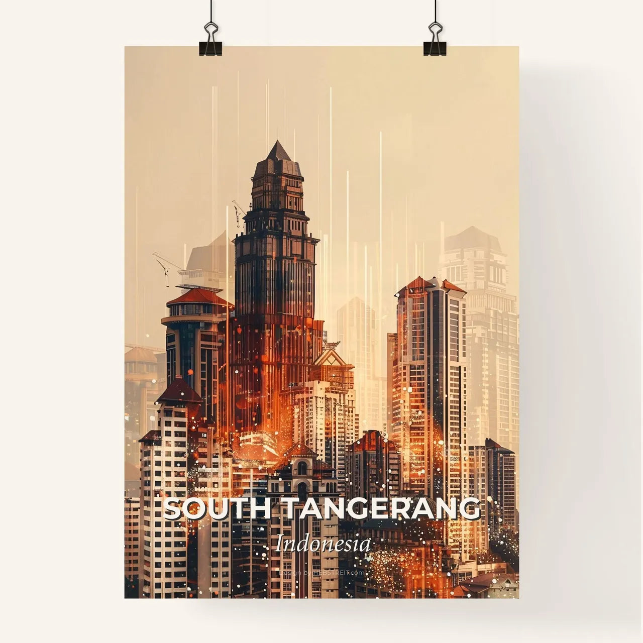 South Tangerang Indonesia Skyline Composite Poster Art Poster