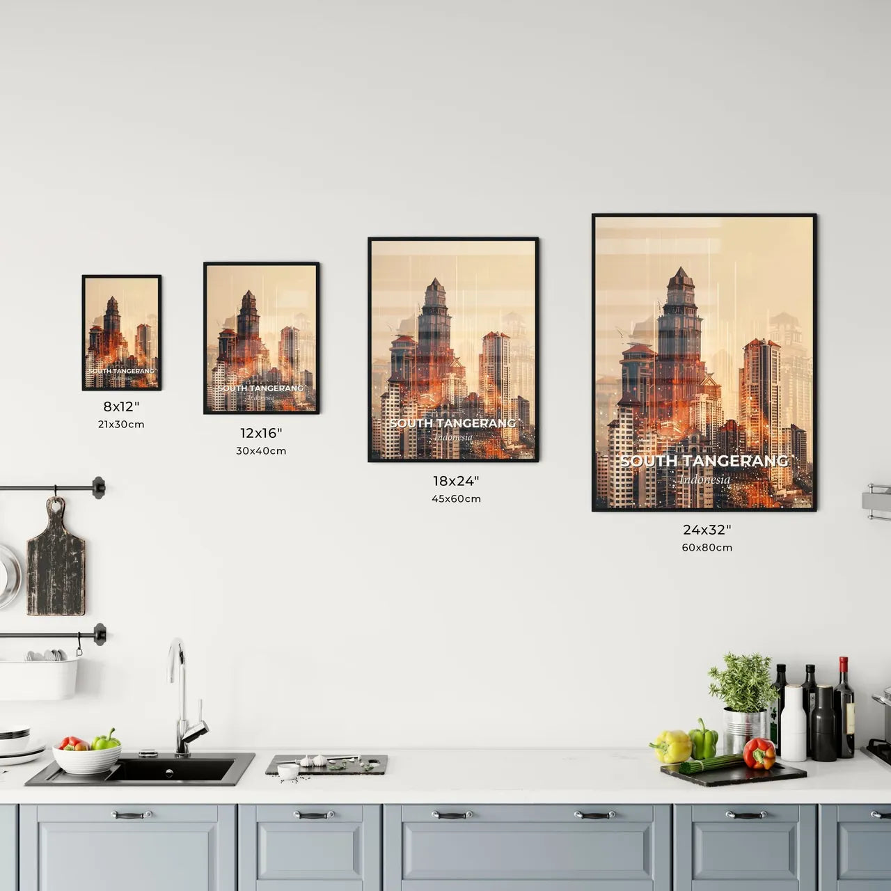 South Tangerang Indonesia Skyline Composite Poster Art Office Art