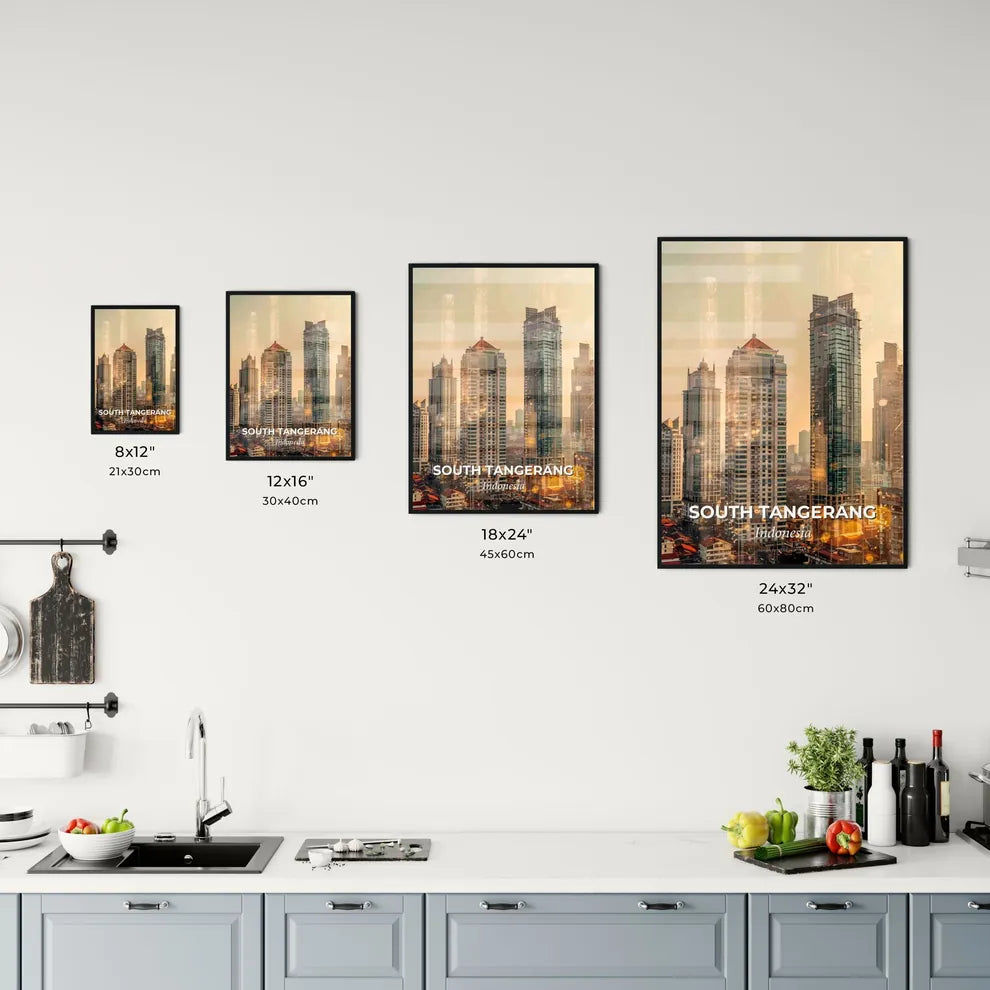 South Tangerang Skyline Composite Art Poster Office Art